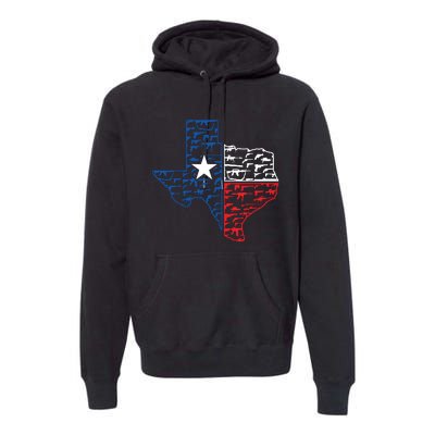 Usa Guns Patriotic Texan America Texas Premium Hoodie