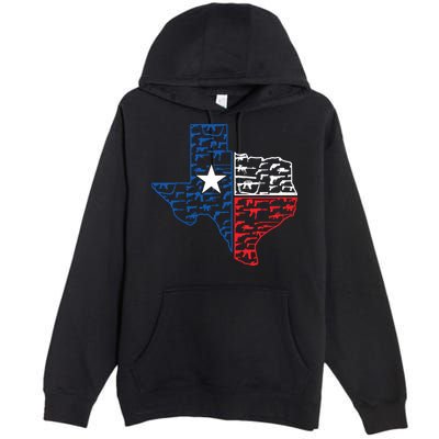 Usa Guns Patriotic Texan America Texas Premium Pullover Hoodie