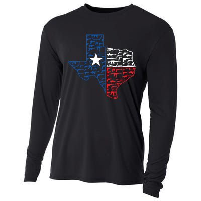 Usa Guns Patriotic Texan America Texas Cooling Performance Long Sleeve Crew