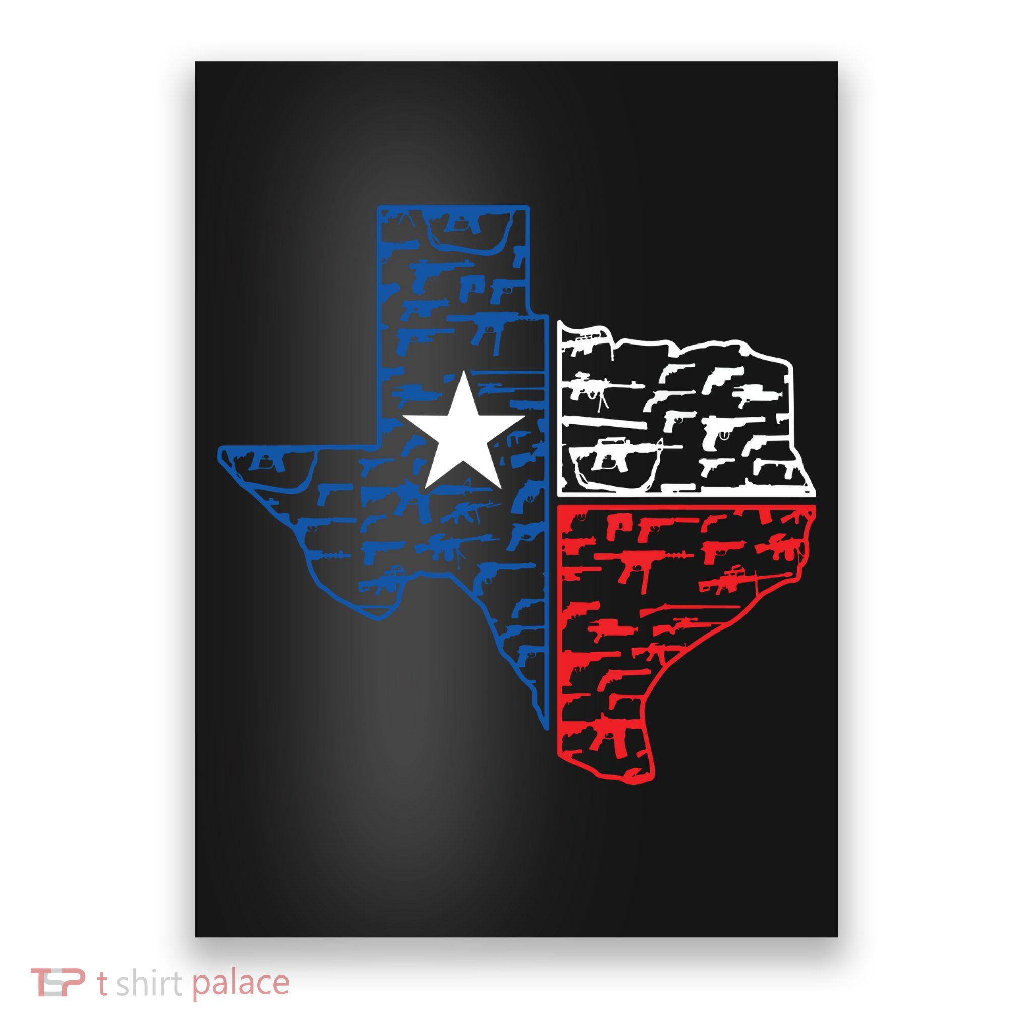 Usa Guns Patriotic Texan America Texas Poster