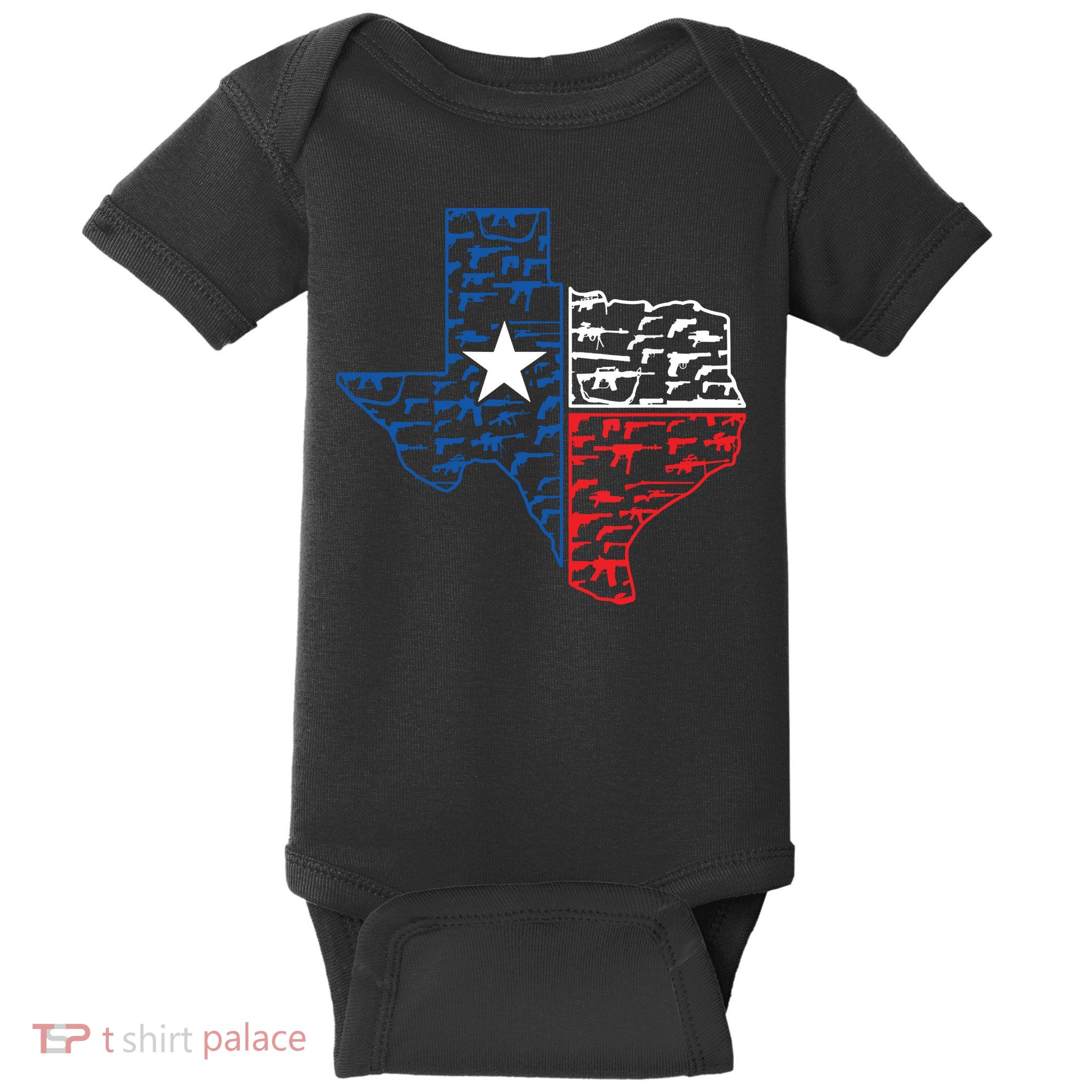 Usa Guns Patriotic Texan America Texas Baby Bodysuit