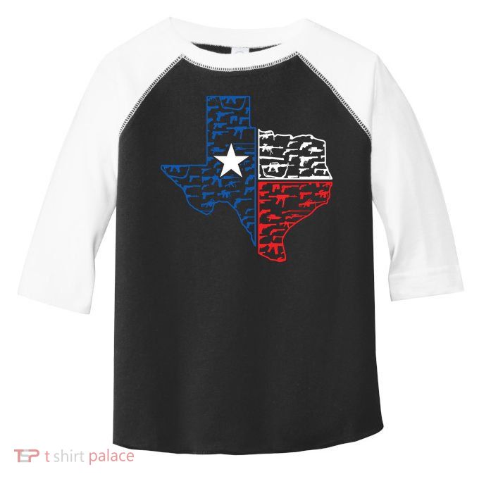 Usa Guns Patriotic Texan America Texas Toddler Fine Jersey T-Shirt