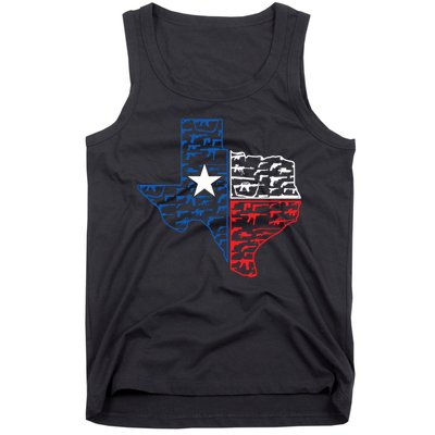 Usa Guns Patriotic Texan America Texas Tank Top