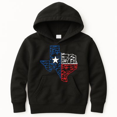 Usa Guns Patriotic Texan America Texas Kids Hoodie