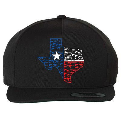 Usa Guns Patriotic Texan America Texas Wool Snapback Cap