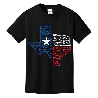 Usa Guns Patriotic Texan America Texas Kids T-Shirt