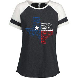 Usa Guns Patriotic Texan America Texas Enza Ladies Jersey Colorblock Tee