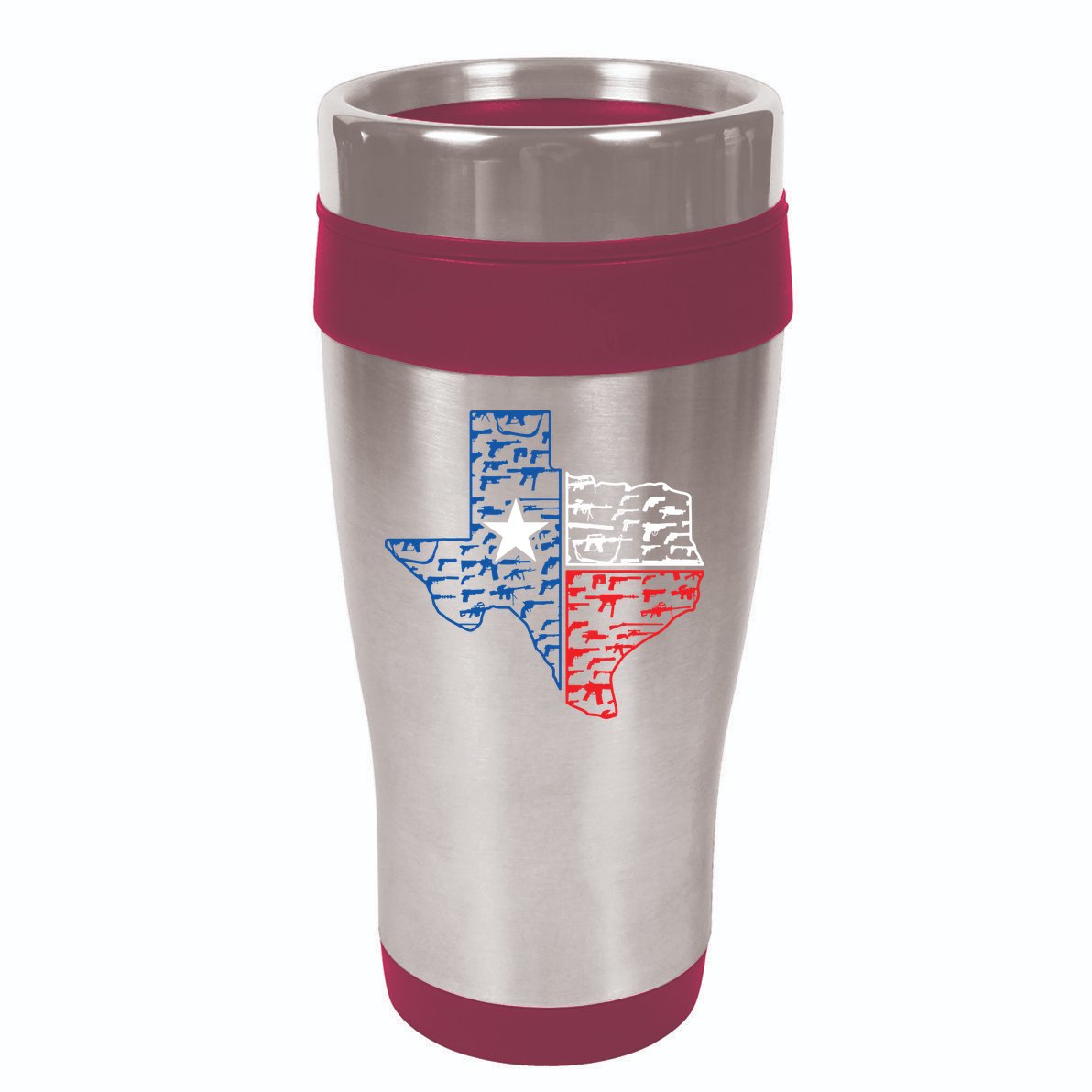 Usa Guns Patriotic Texan America Texas 16oz Travel Tumbler