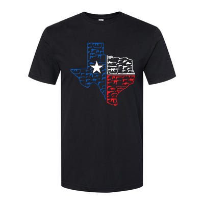 Usa Guns Patriotic Texan America Texas Softstyle CVC T-Shirt