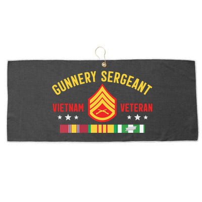 Us Gunnery Sergeant Vietnam War Veteran Long Sleeve Large Microfiber Waffle Golf Towel