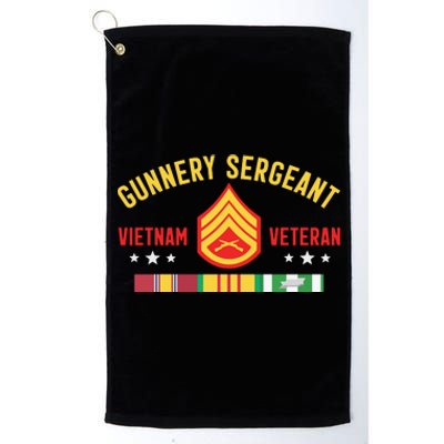 Us Gunnery Sergeant Vietnam War Veteran Long Sleeve Platinum Collection Golf Towel