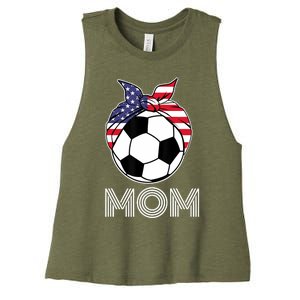 Us Girl Soccer Mom | Gear For Wo Soccer Players Women's Racerback Cropped Tank