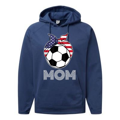 Us Girl Soccer Mom | Gear For Wo Soccer Players Performance Fleece Hoodie