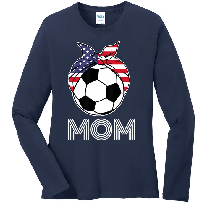 Us Girl Soccer Mom | Gear For Wo Soccer Players Ladies Long Sleeve Shirt