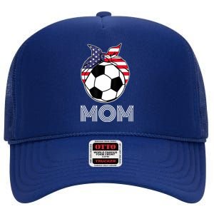 Us Girl Soccer Mom | Gear For Wo Soccer Players High Crown Mesh Back Trucker Hat