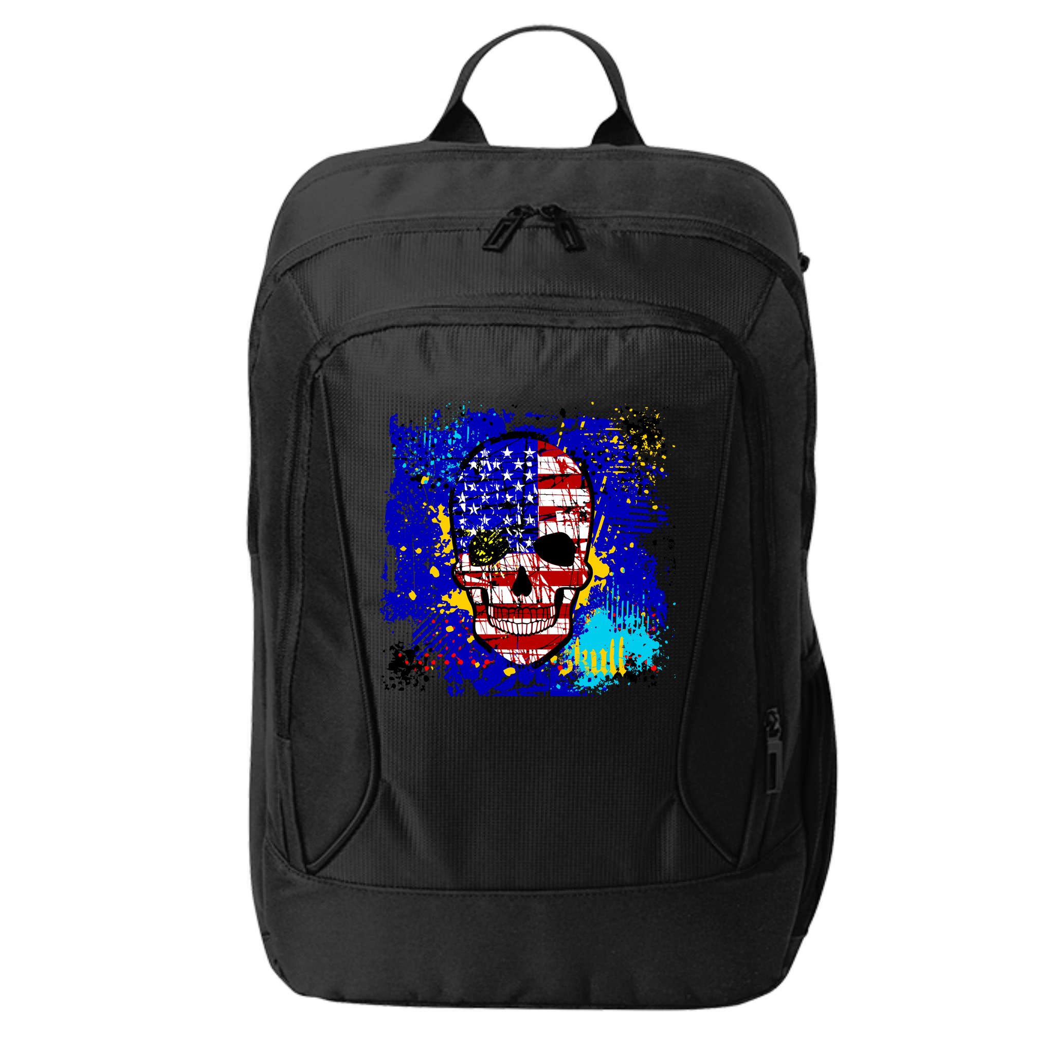 USA Grunge Skull City Backpack