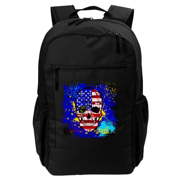 USA Grunge Skull Backpack