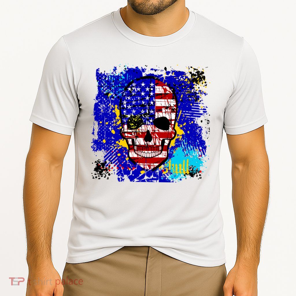 USA Grunge Skull Performance Shirt