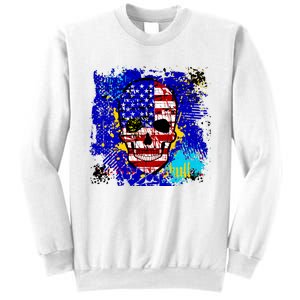 USA Grunge Skull Sweatshirt