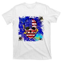 USA Grunge Skull T-Shirt