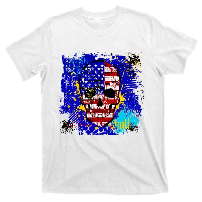 USA Grunge Skull T-Shirt