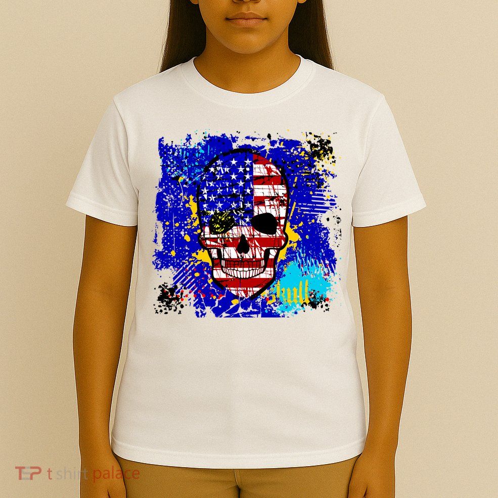 USA Grunge Skull T-Shirt
