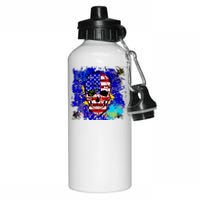 USA Grunge Skull Aluminum Water Bottle