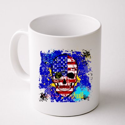 USA Grunge Skull Coffee Mug