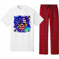 USA Grunge Skull Pajama Set