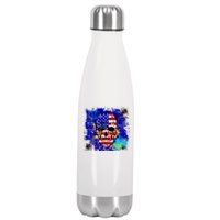 USA Grunge Skull Stainless Steel Insulated Water Bottle