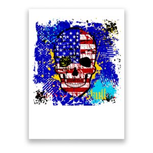 USA Grunge Skull Poster