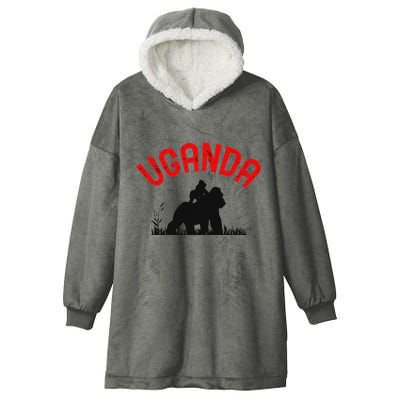 Uganda Gorilla Safari Gift Hooded Wearable Blanket