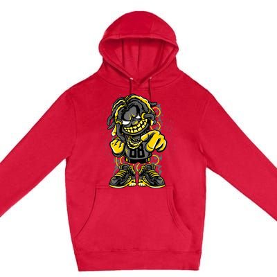 Urban Graffiti Style Street Dude Cool Hip Hop Street Art Premium Pullover Hoodie