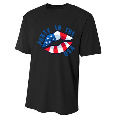 USA Graphic Tee Party in the USA Performance Sprint T-Shirt