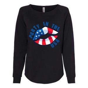 USA Graphic Tee Party in the USA Womens California Wash Sweatshirt