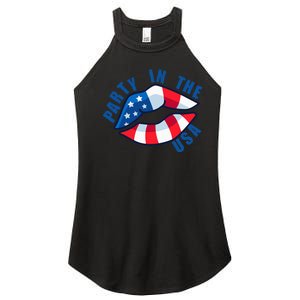 USA Graphic Tee Party in the USA Women's Perfect Tri Rocker Tank