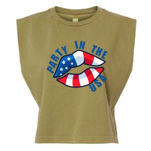 USA Graphic Tee Party in the USA Garment-Dyed Women's Muscle Tee