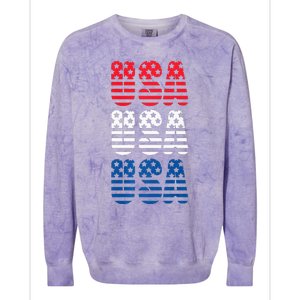 USA Graphic Tee Premium Colorblast Crewneck Sweatshirt