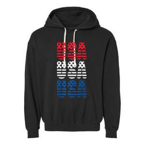 USA Graphic Tee Premium Garment-Dyed Fleece Hoodie