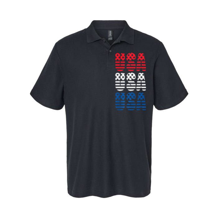 USA Graphic Tee Premium Softstyle Adult Sport Polo