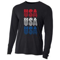 USA Graphic Tee Premium Cooling Performance Long Sleeve Crew