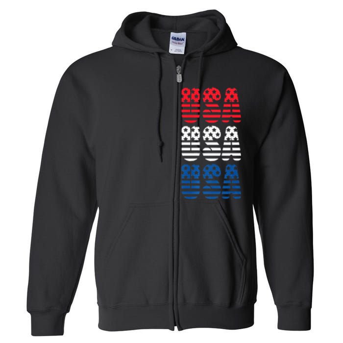 USA Graphic Tee Premium Full Zip Hoodie