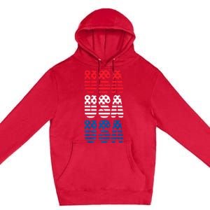 USA Graphic Tee Premium Premium Pullover Hoodie