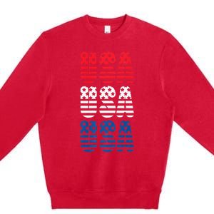 USA Graphic Tee Premium Premium Crewneck Sweatshirt