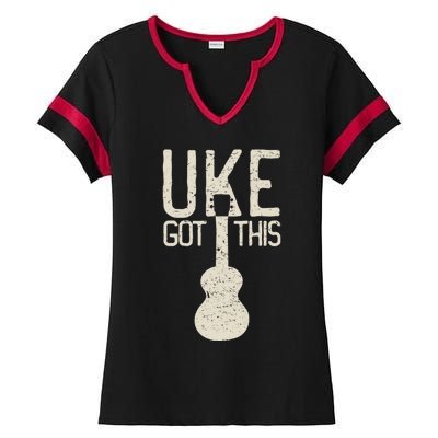 Uke Got This Funny Pun Ukulele Club Ladies Halftime Notch Neck Tee