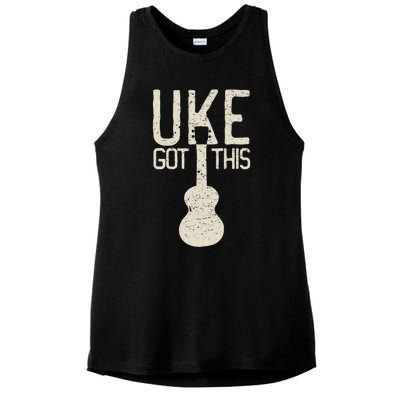 Uke Got This Funny Pun Ukulele Club Ladies PosiCharge Tri-Blend Wicking Tank