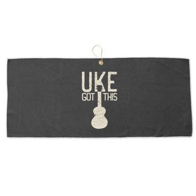 Uke Got This Funny Pun Ukulele Club Large Microfiber Waffle Golf Towel
