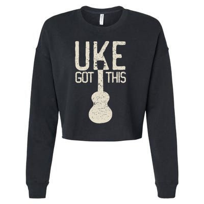 Uke Got This Funny Pun Ukulele Club Cropped Pullover Crew