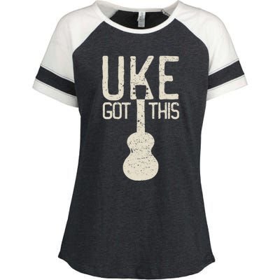 Uke Got This Funny Pun Ukulele Club Enza Ladies Jersey Colorblock Tee