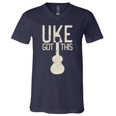 Uke Got This Funny Pun Ukulele Club V-Neck T-Shirt